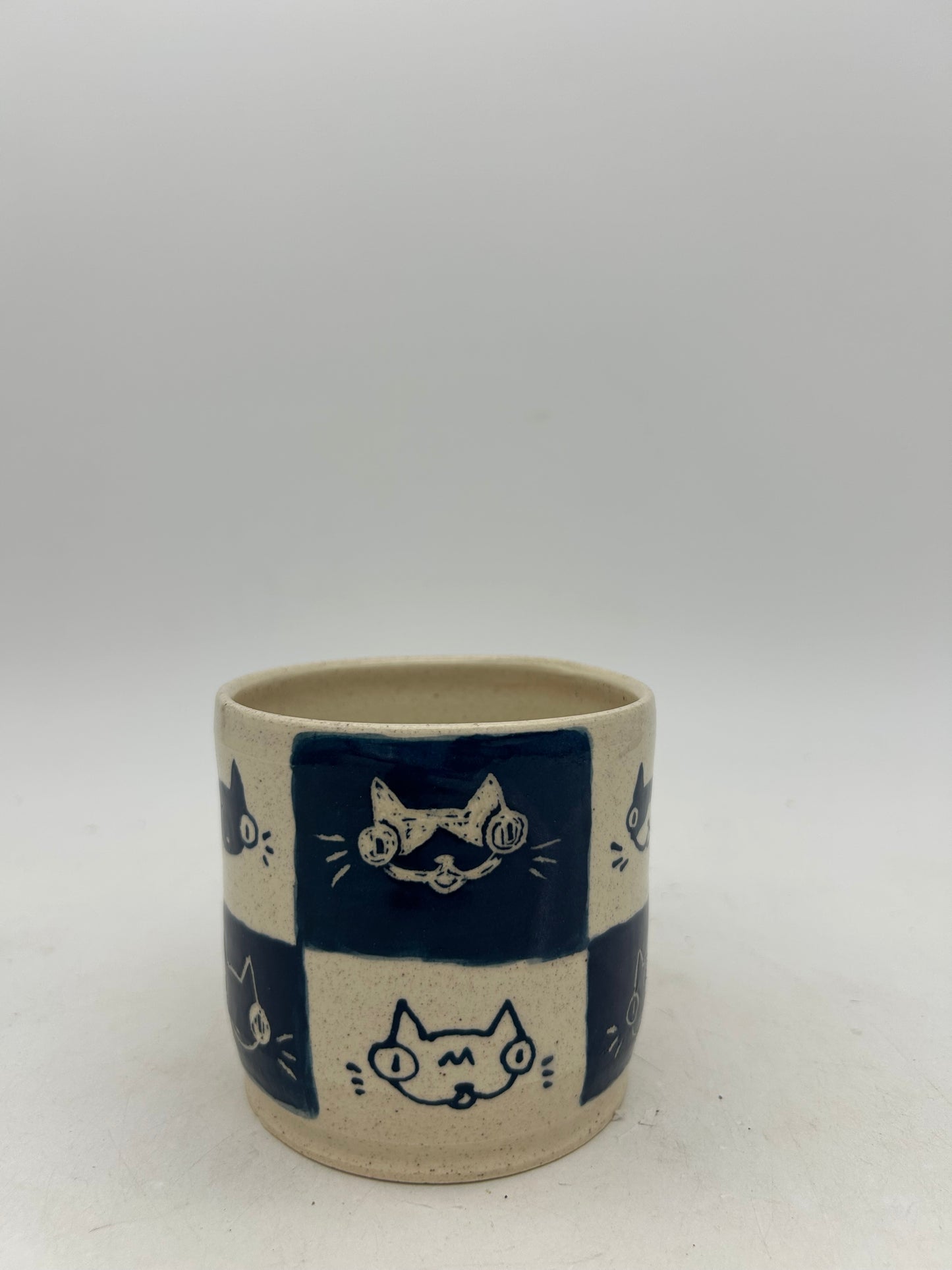 Checker Cat Mug #2