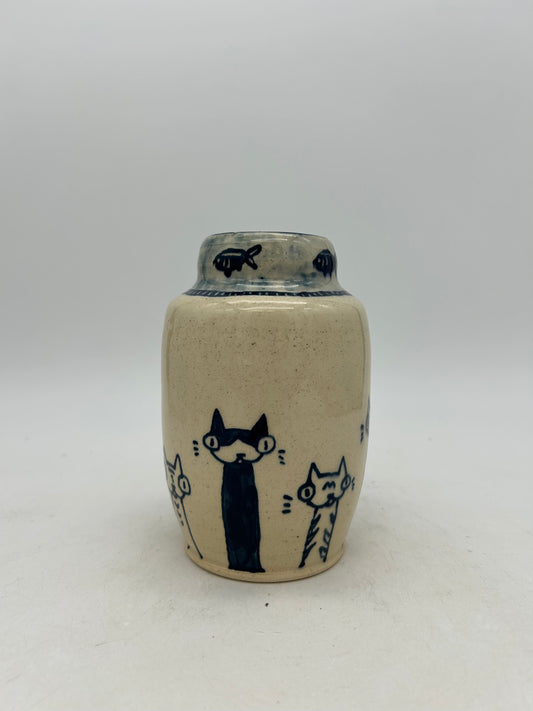 Carousel Cat Vase