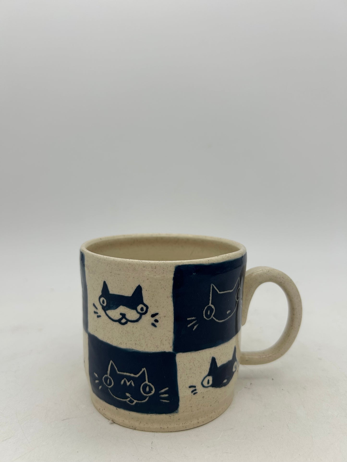 Checker Cat Mug #2