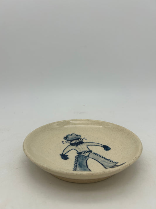 Cowboy Cat Snack Plate #1