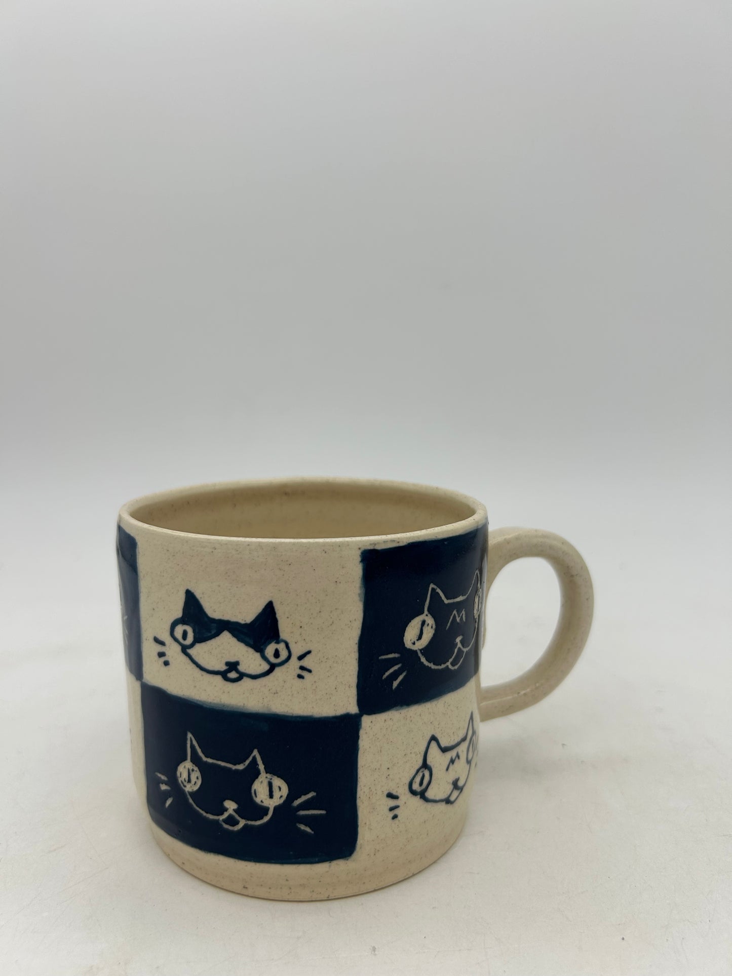 Checker Cat Mug #1