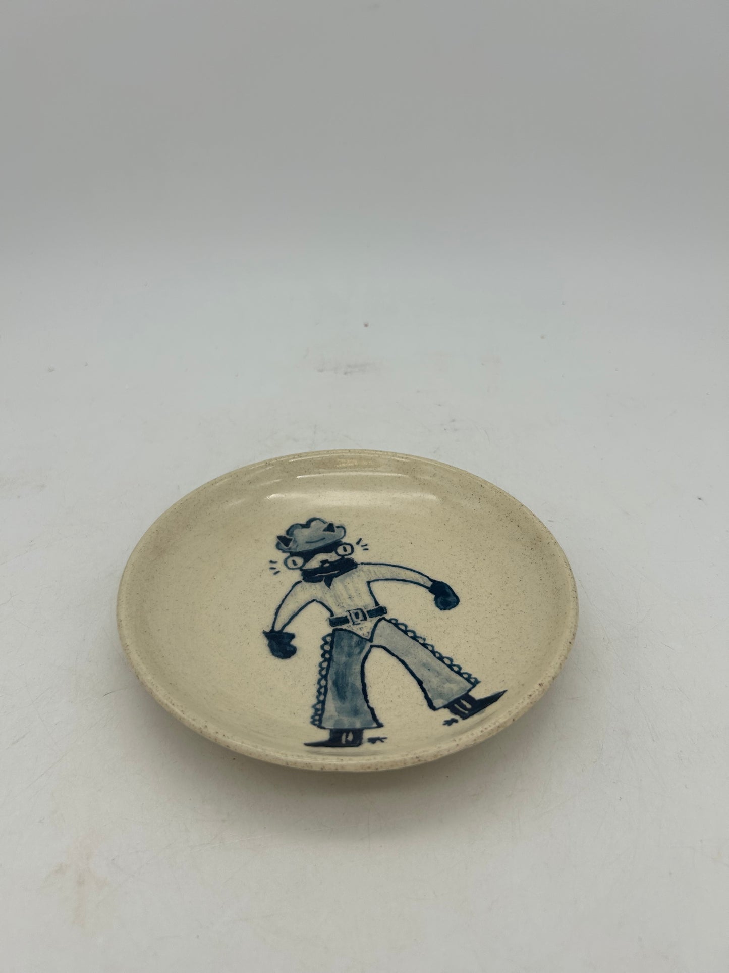 Cowboy Cat Snack Plate #1