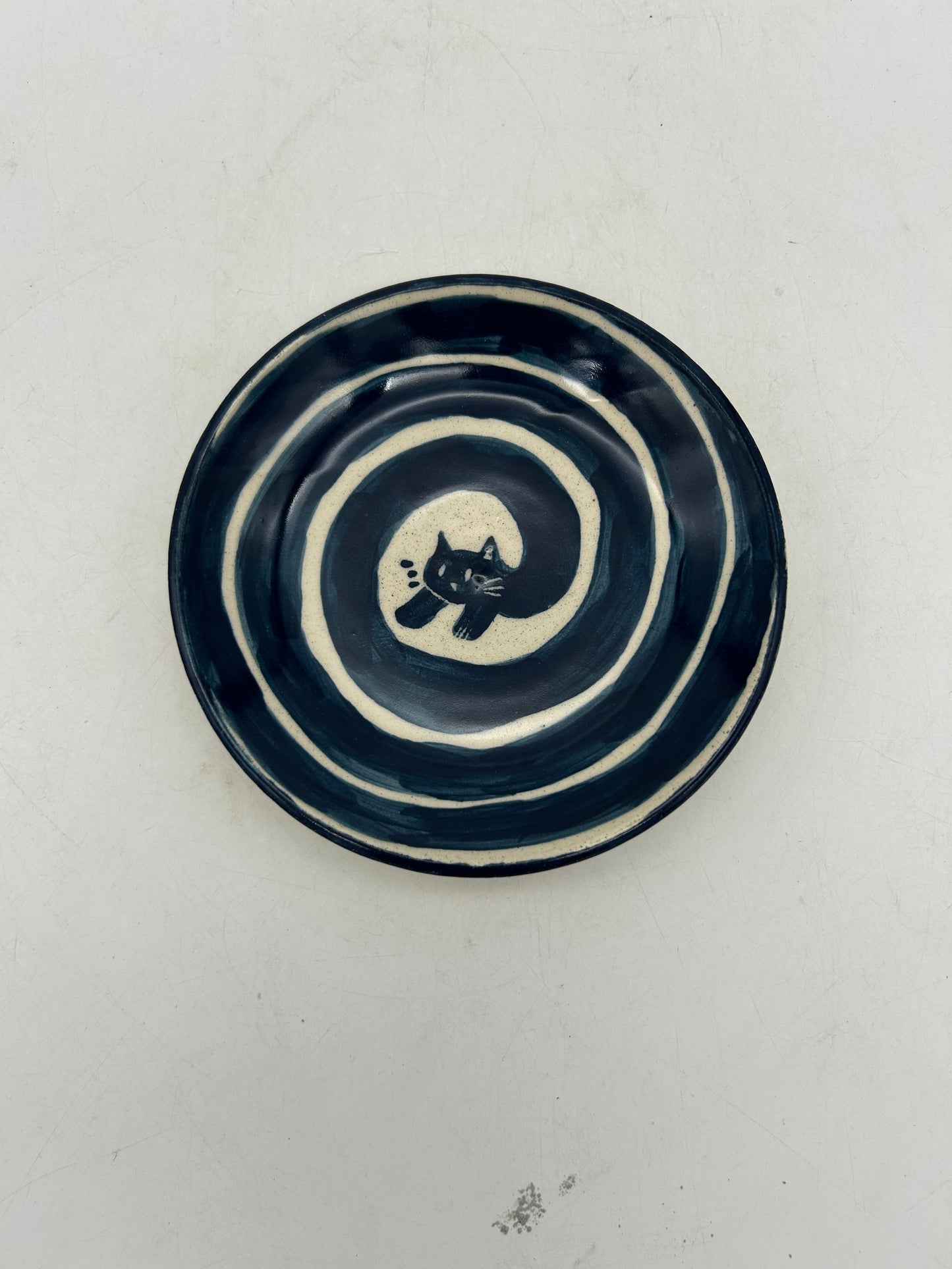 Spiral Cat Snack Plate