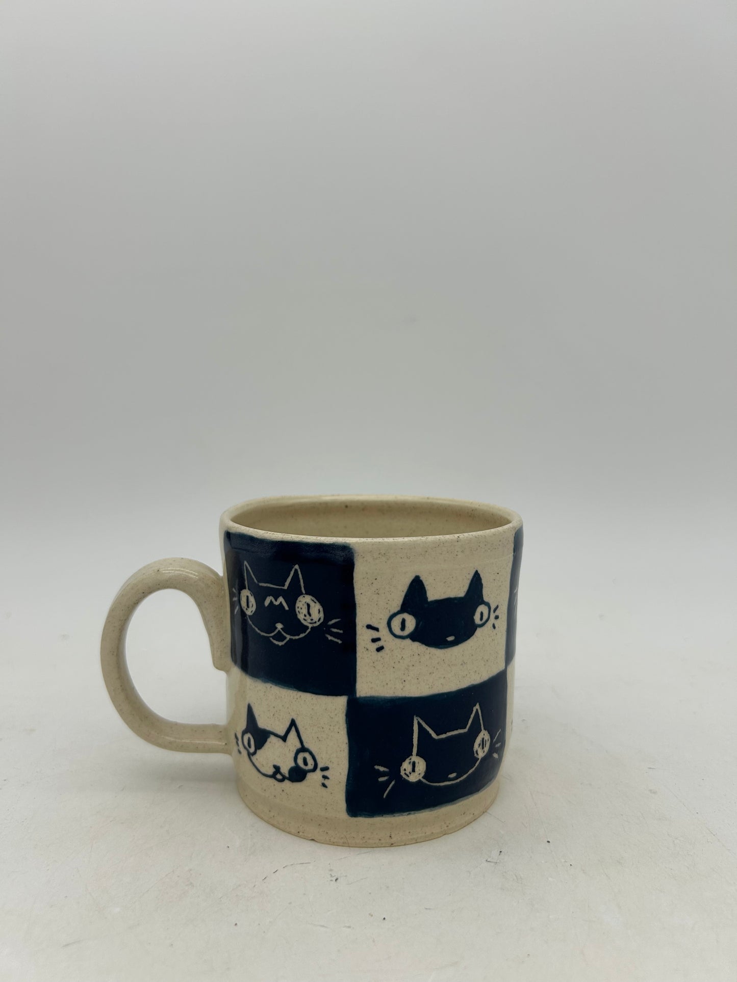 Checker Cat Mug #2