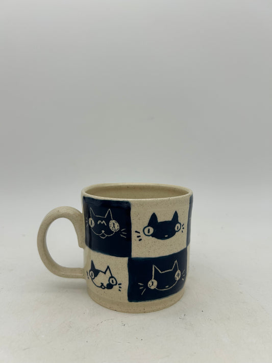 Checker Cat Mug #2