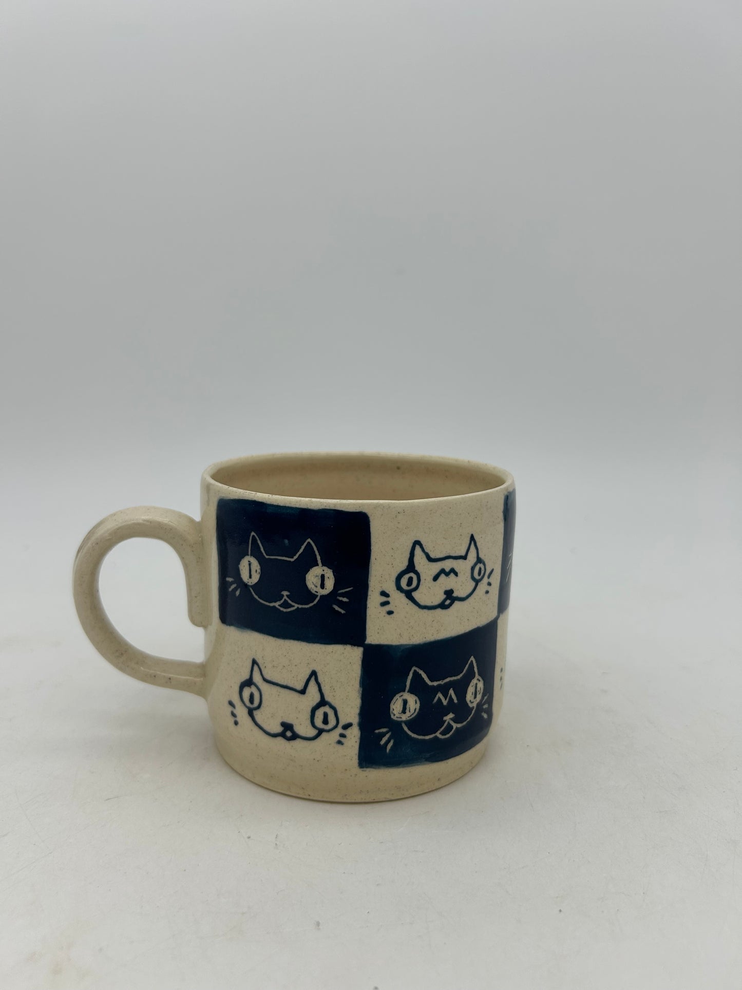Checker Cat Mug #1