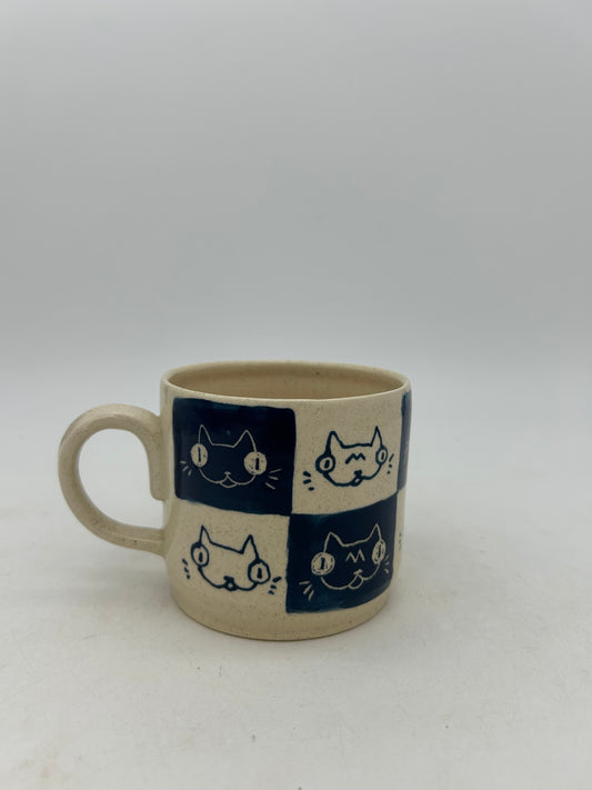 Checker Cat Mug #1