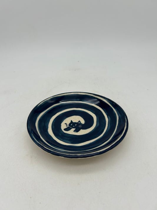 Spiral Cat Snack Plate